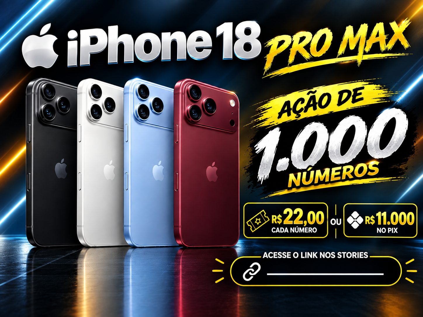 Iphone 18 Pro Max ou 11k no PIX