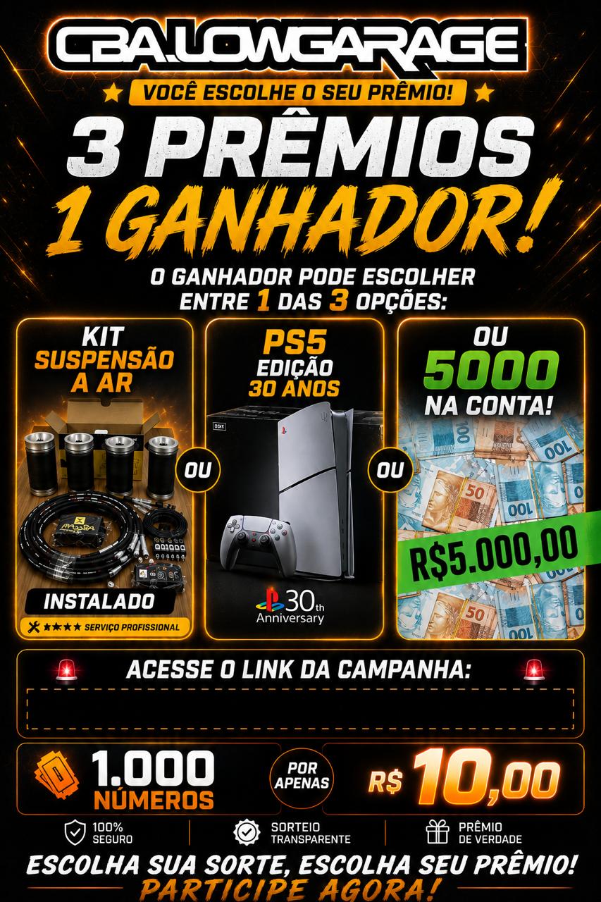 Kit AR instalado, PS5 ou 5k no PIX